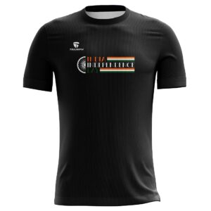 Independence Day 15 August Indian Printed T-Shirts | Jersey Black Color