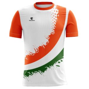 Celebrate with Style! Indian Independence and Republic Day T-Shirts White & Orange Indian Tri Color
