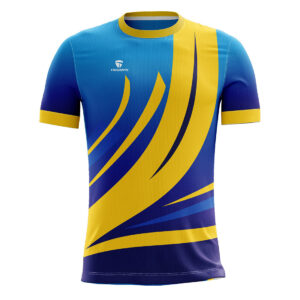 International Kabaddi T-Shirts | Mens Custom Sports Jersey Blue & Yellow Color