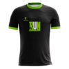 Men's Walking T-shirt / Jersey Black & Green Color