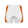 Running Shorts for Men White & Orange Color