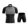 Men’s Cycling Jersey and Padded Shorts Set | Custom Cycling Clothing Black & White Color