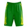 Men’s Regular Fit Sports Shorts | Custom Basketball Clothes Green & Yellow Color