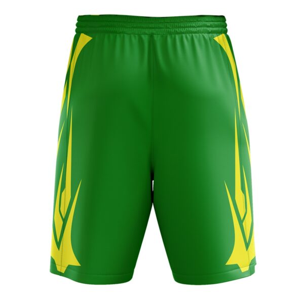 Men’s Regular Fit Sports Shorts | Custom Basketball Clothes Green & Yellow Color