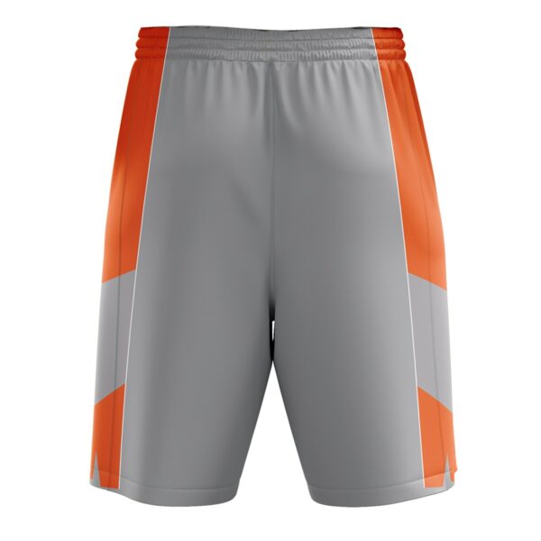 Basketball Shorts with Pockets for Boys | Active Athletic Workout Shorts for Adult Grey & Orange Color