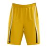 Youth Basketball Shorts | Regular Fit Sports Shorts with 2 Side Pockets Chrome Yellow Color