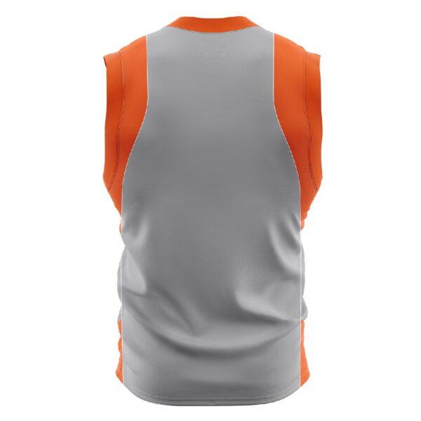 Unisex Basketball Jersey | Add Name Number Team Logo Grey & Orange Color