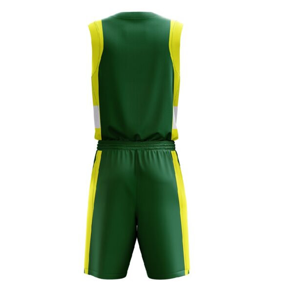 Basketball Jersey & Shorts For Men | Custom Printed Sportswear Green & Yellow Color