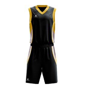 Basketball Jerseys For Man | Custom Sportswear Uniform Black & Yellow Color