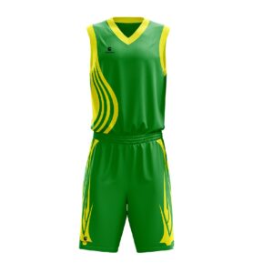 Design Your Own Basketball Jerseys Online | Custom Sportswear Uniform Green & Yellow Color