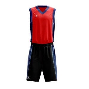 Custom Printed Basketball Jersey For Boy | Triumph Sports Team Uniform Red & Black Color
