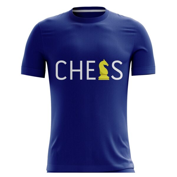 Chess Game T Shirt for Kids Men | Oversized Sports T-Shirts Blue Color