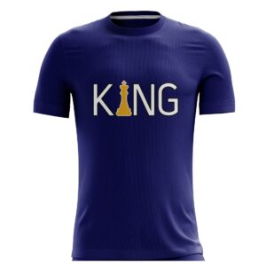 Chess King T-Shirt | Chess Lover Kids Boys Girls Cool Player T Shirts Blue Color