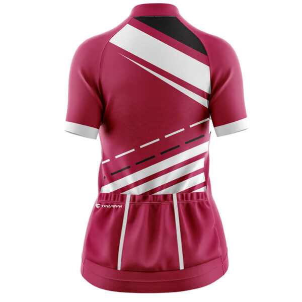 Comfortable Exclusive Bicycling Jersey for Women Maroon & White Color