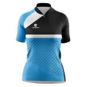 Light weight Dri Fit Bicycle Jersey T-shirt for Women Blue & Black Color