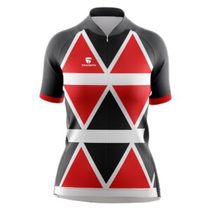 Women’s Team Apparel for Cycling Grey, Red, Black & White Color