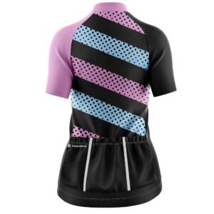 Designed Colorful Cycling Jerseys for Women Black, Blue & Pink Color