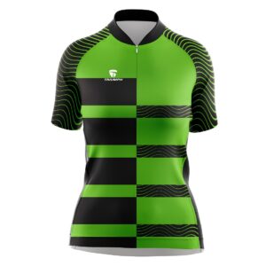 Women’s Cycling Tops & Jerseys | Quick Dri Fit Cycling Clothing Green & Black Color