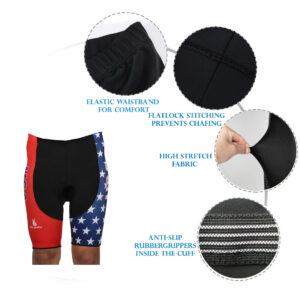 Men’s Bicycle Shorts 3D Padded Cycling Half Pants/cycling Short Red ,Black & Blue Color