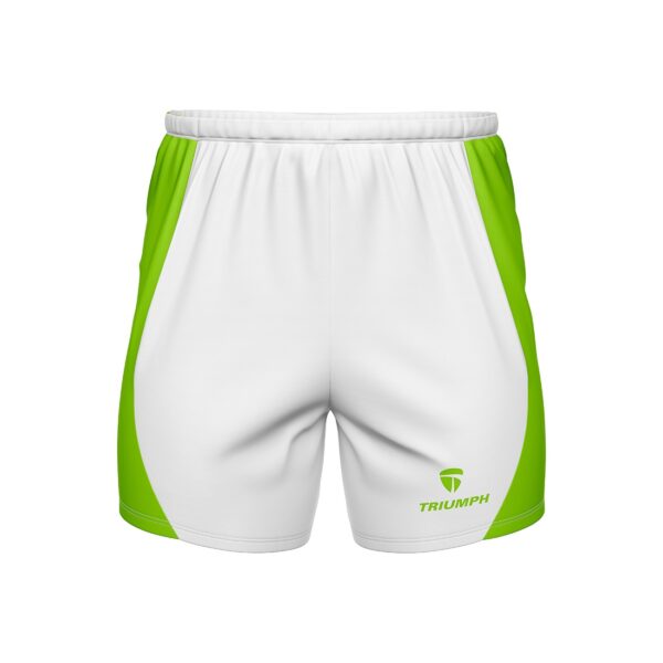 Men’s Designer GYM Workout Exercise Shorts White & Green Color