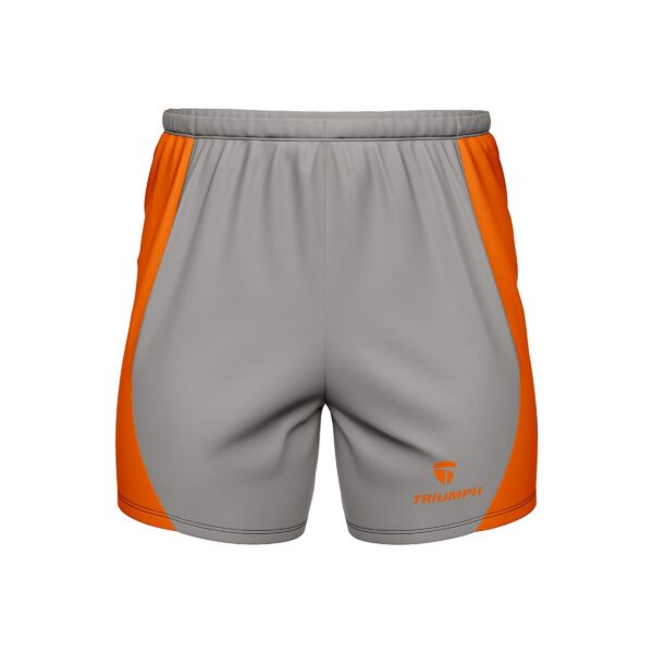 Men’s Workout & Gym Exercise Fitness Shorts Grey & Orange Color