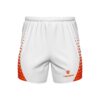 Mens Athletic Shorts | Gym Workout Activewear Shorts White & Orange Color