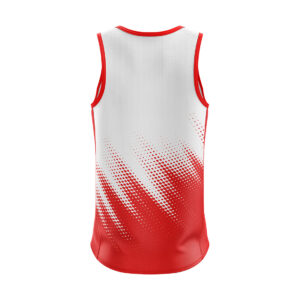 GYM Training Workout Tank Top | Sports T-shirt White & Red Color