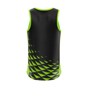 Gym Tank Top for Men | Plus Size Sleeveless Sports Vest Black & Green Color