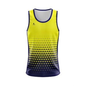 Gym Vests For Men Online | Workout Training Singlet Yellow & Navy Blue Color
