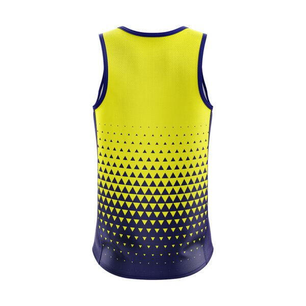 Gym Vests For Men Online | Workout Training Singlet Yellow & Navy Blue Color