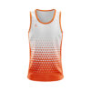 Men’s Vests & Tank Tops for Sports Gym Running Workout Exercise White & Orange Color