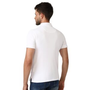 Regular Fit Collared Tshirt for Men | White Polo T-Shirt