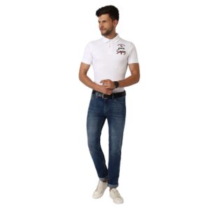 Regular Fit Collared Tshirt for Men | White Polo T-Shirt