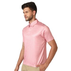 Striped Tshirt For Men | Men's Regular Fit Polo Tshirt Pink