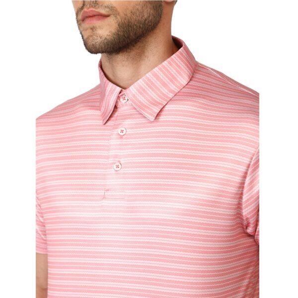 Striped Tshirt For Men | Men's Regular Fit Polo Tshirt Pink