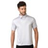 Men's Polka Dots Printed Tshirts Grey | Polyester Collar T-Shirt for Men