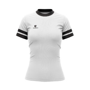 Tennis Practice T Shirts Tops for Women | Custom Tennis Wear White & Black Color