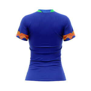 Women’s Tennis T-Shirt Round Neck Printed Tennis Club Players Jersey Top Blue Color