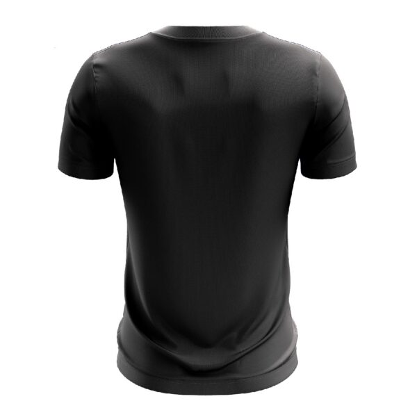 Table Tennis TShirts for Men Dry Fit Printed Collared Jerseys - Black Color