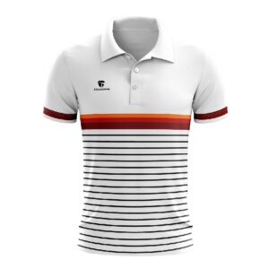 Collared Sports Polo T-Shirts for Tennis White Color