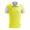 Men's Tennis Polo TShirt Short Sleeve Printed Sports Jersey - Yellow Colour