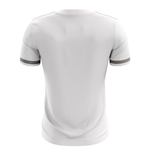 Polyester Printed Polo neck Tennis Jersey - Grey White Color