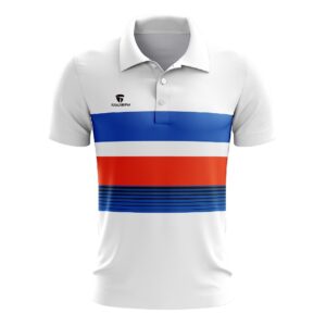 Tennis Jerseys For Men | Custom Tennis Shirts Tees Clothes - White Blue Color