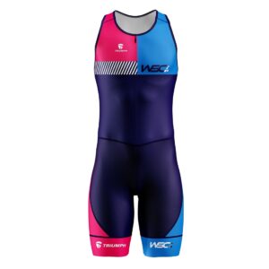 Men's Triathlon Suit Racing Skinnsuit Cycling Speed Suit Swimsuit Blue