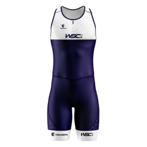 Men's Sleeveless Trisuit | Triathlon Blue/White Suits