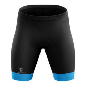Padded Women’s Cycling Shorts / Girls Cycling Bottoms Black & Blue Color