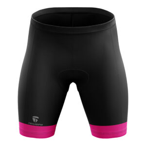 Women’s Long Distance Gel Padded Cycling Shorts | Half Tights for Ladies Cyclist Black & Pink Color