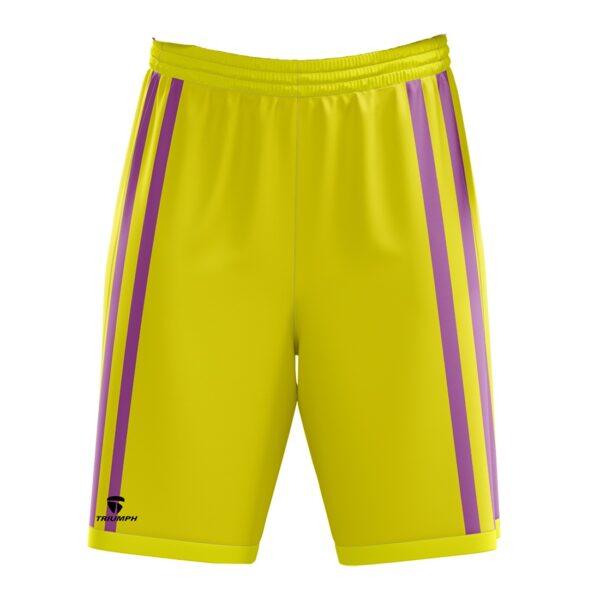 Basketball Shorts | Athletic Gym Shorts Relaxed Fit Running Jogger Shorts with Pockets Yellow & Pink Color