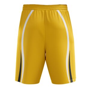 Youth Basketball Shorts | Regular Fit Sports Shorts with 2 Side Pockets Chrome Yellow Color