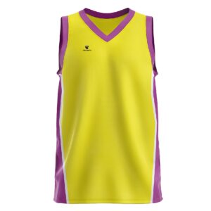 Custom Basketball Team Jersey | Mens Sports Clothing Yellow & Purple Color